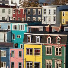 St. John, Newfoundland, Canada is a beautiful city! The houses are all painted in bold colors. A nice place to visit.